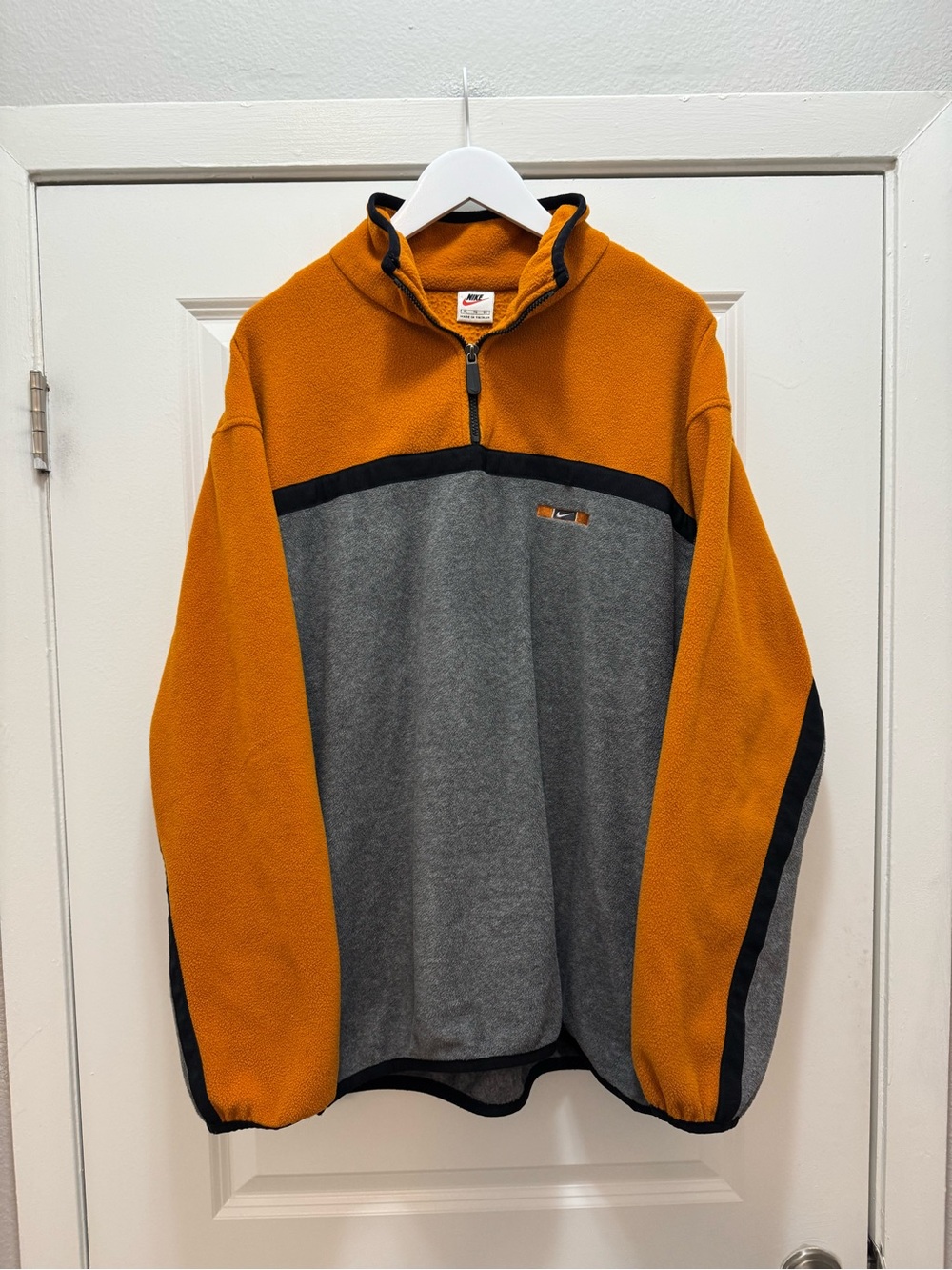Vintage Nike Color Blocked Fleece Quarter Zip Pullovers